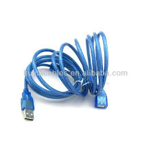 NEw 5m 15ft Clear Blue USB 2.0 Extension Male to Female Connector Cable